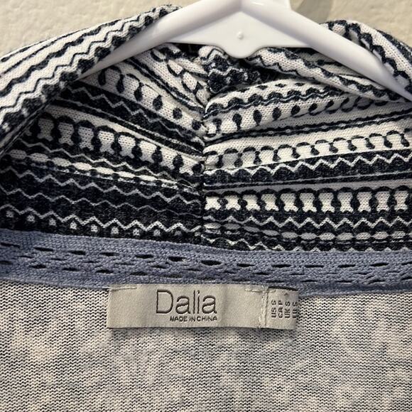 Dalia blue printed babydoll waist cardigan - S - Picture 4 of 7